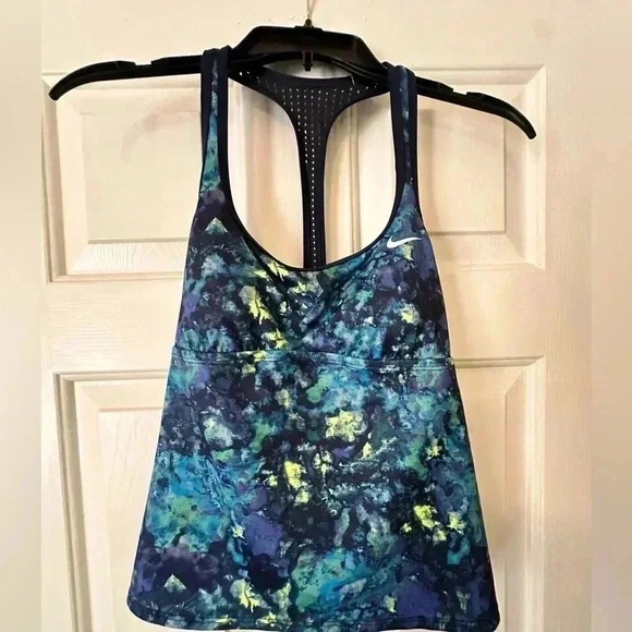 Nike Other - New Nike Swim Tankini, women, size small, blue and green, swimming,